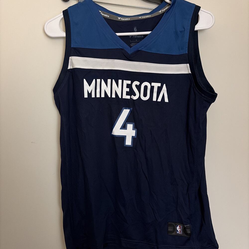Fanatics Jersey Blue Size Large Minnesota # 4 NBA